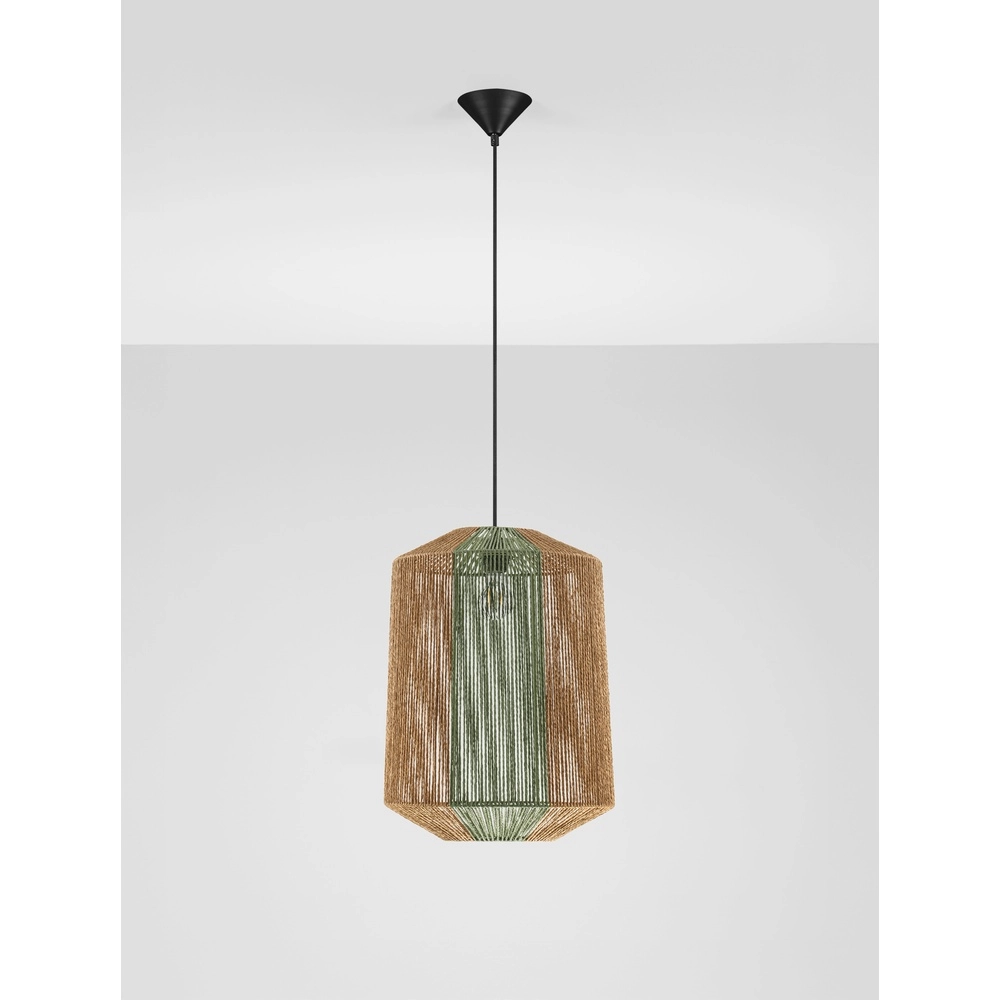 Pendelleuchte Dena Ø 38cm braun mit grün Lyora 5212017477293