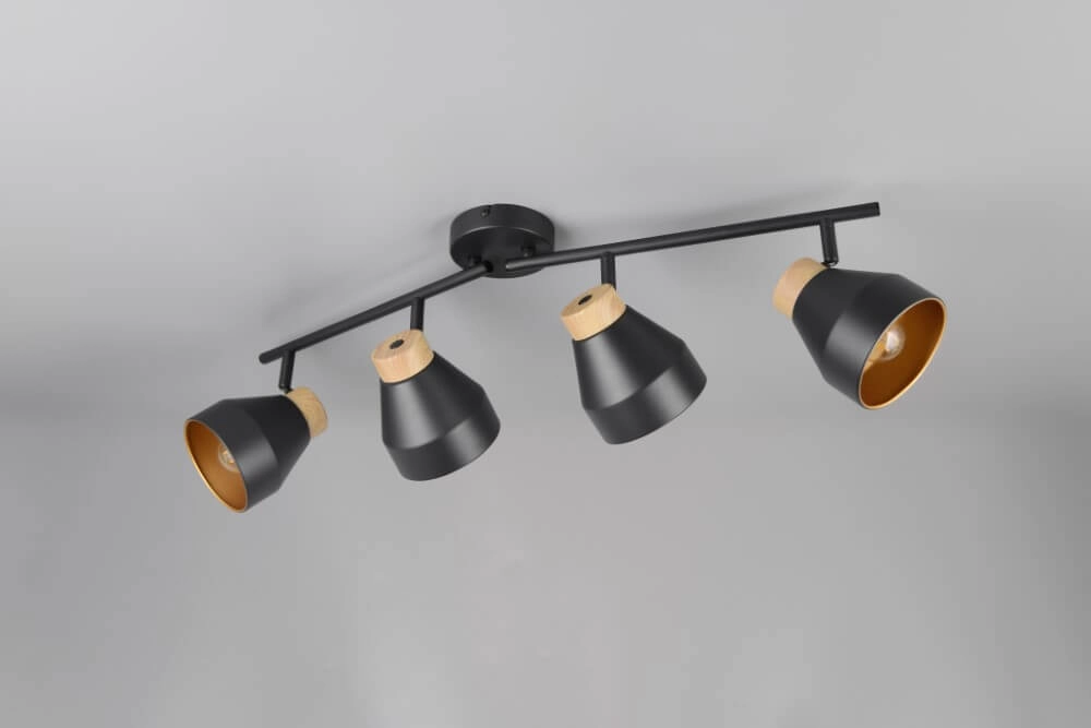 Design Deckenleuchte 4-flammig Valentin schwarz Trio 4017807637434