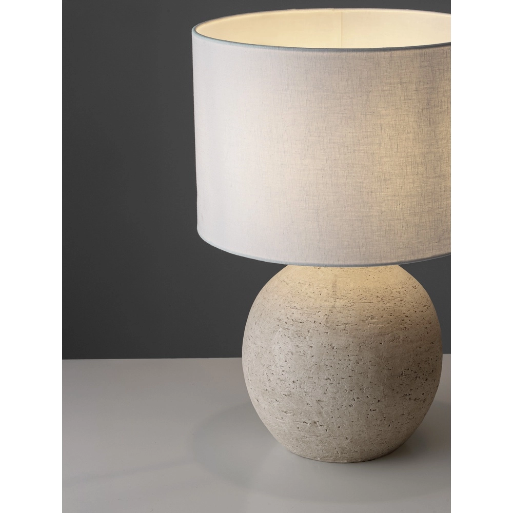 Tischlampe Nagomi Beige mit cremefarbener Kapuze Lyora 5212017468222