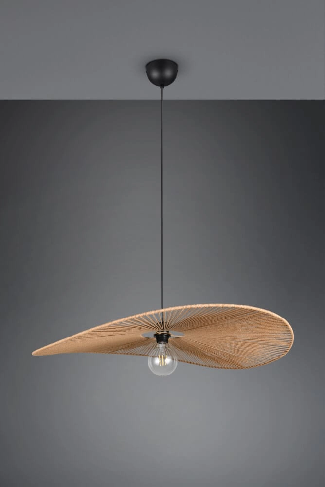 Große japandi Pendelleuchte Laurine Ø 78cm Trio 4017807637632