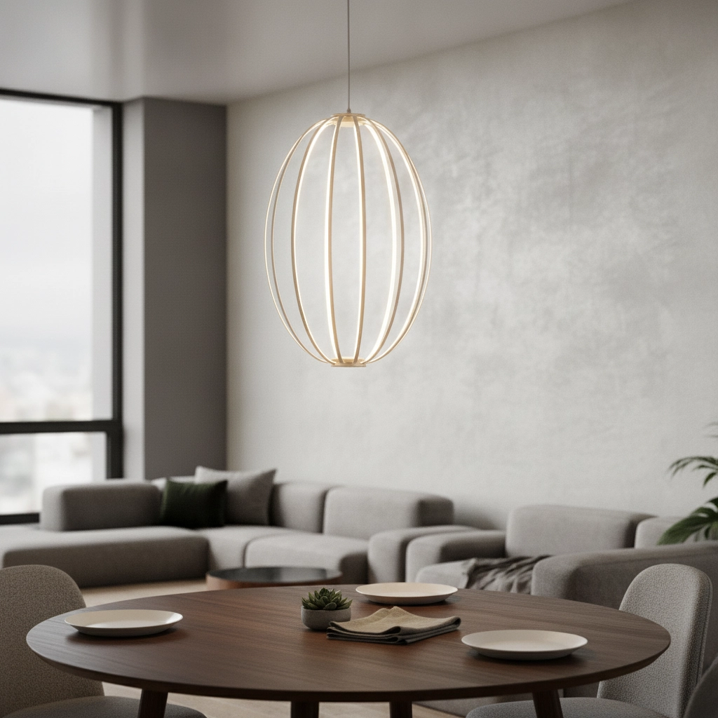Pendellampe Brea beige Ø 40cm