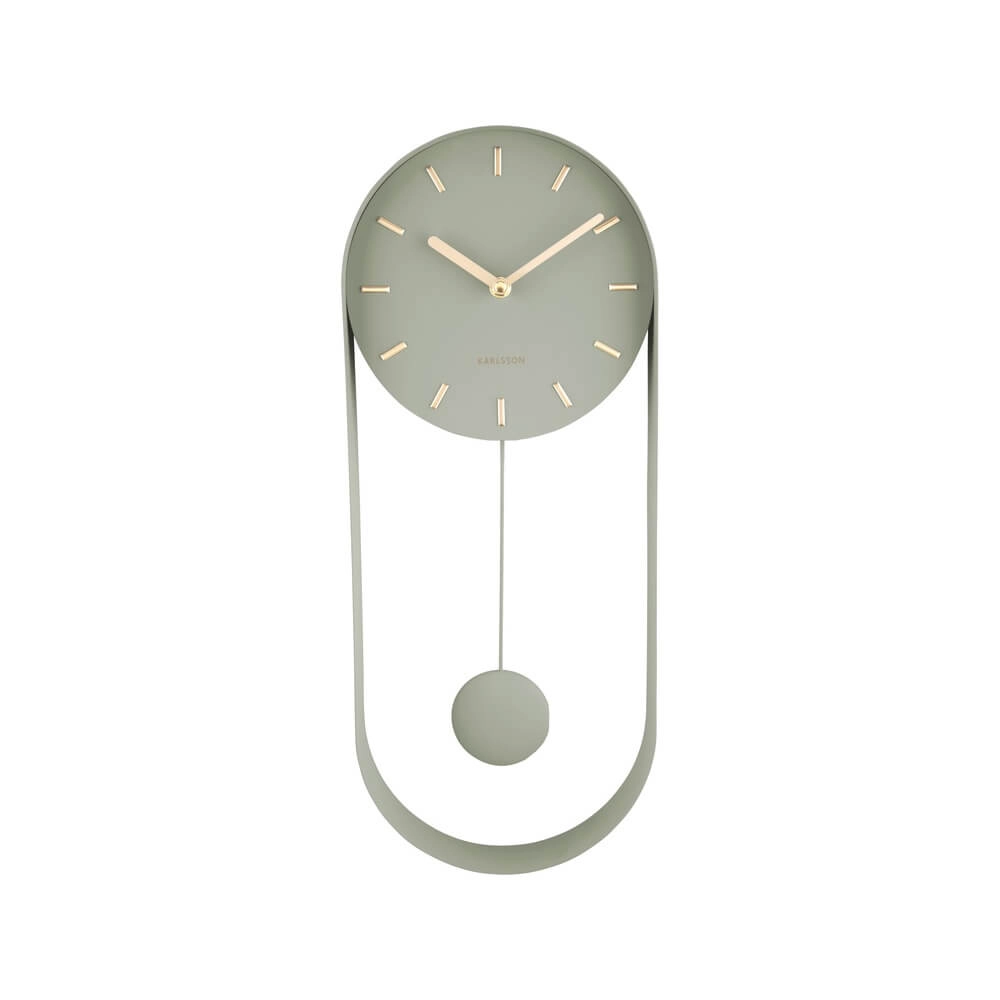 Wanduhr Pendel Charm grün - Ø 20 x 50cm