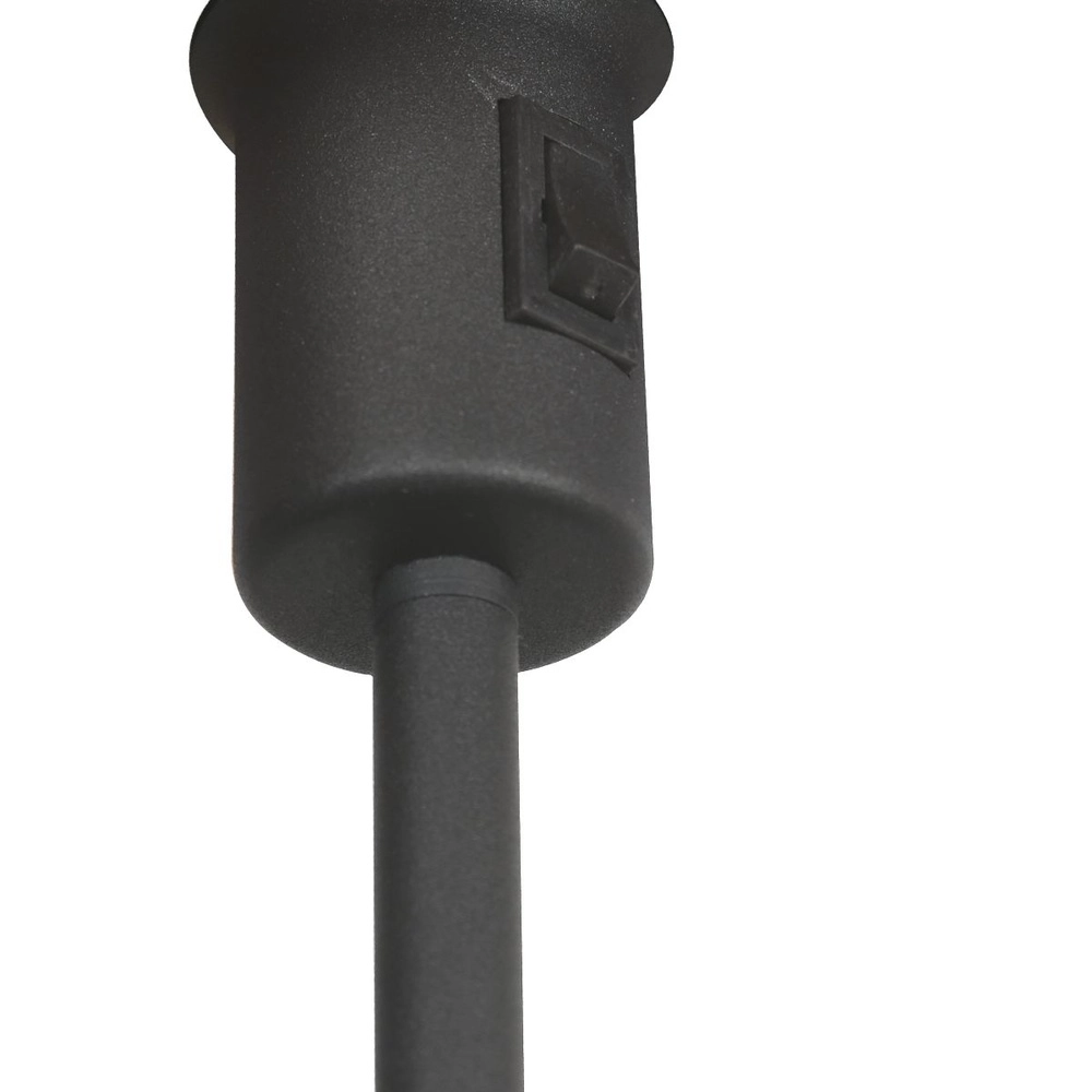 Schwarze Tischleuchte Noor mit Strohhaube Steinhauer 8712746182156