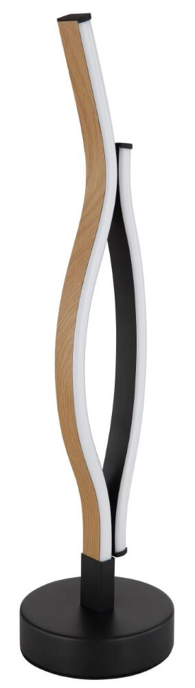 Tischlampe Geronimo schwarz mit Holz Globo 9007371448050