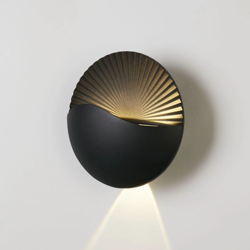 Moderne Wandleuchte Sunrise schwarz Lyora 5053423289038