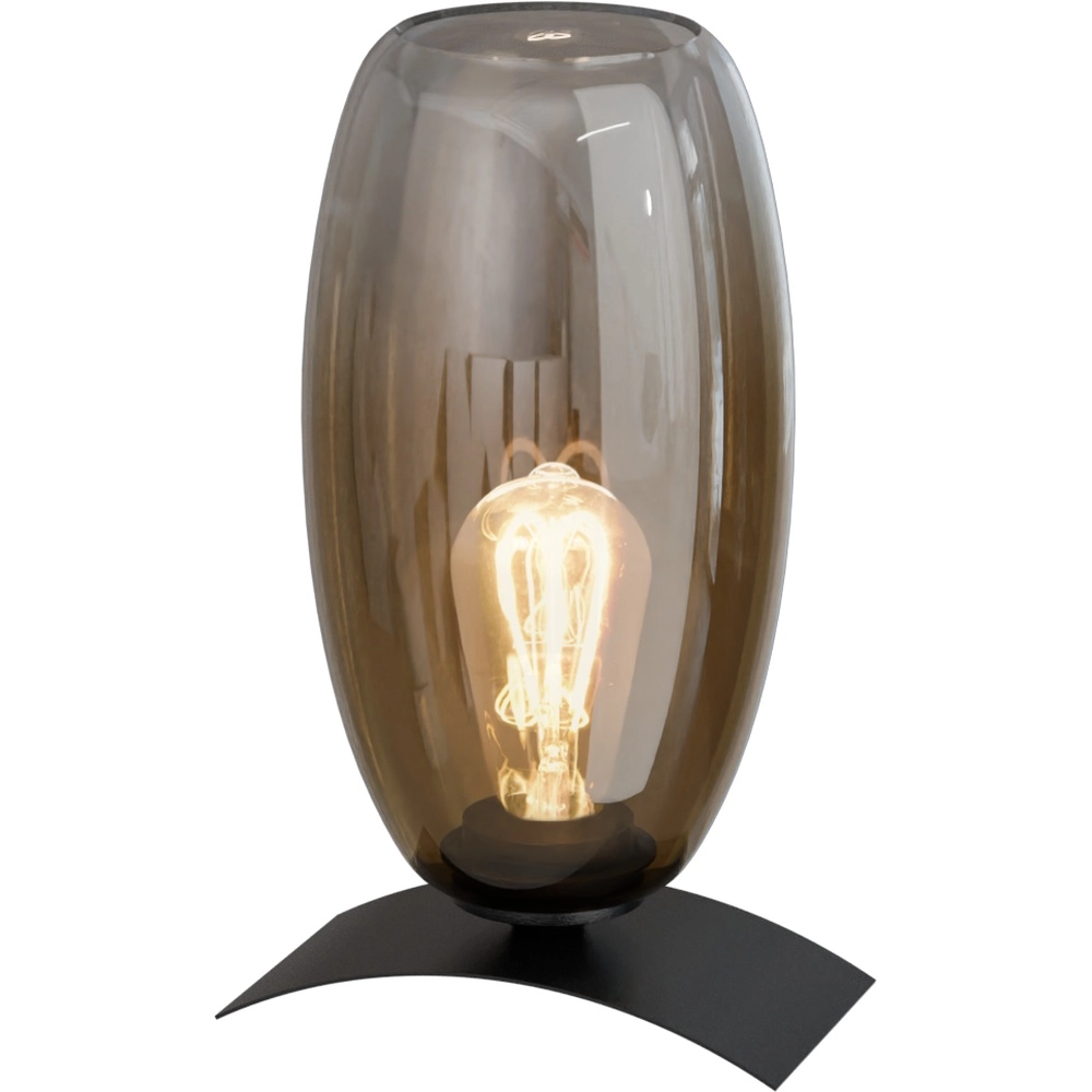 Tischlampe Olive Ø15 cm Glas – schwarz