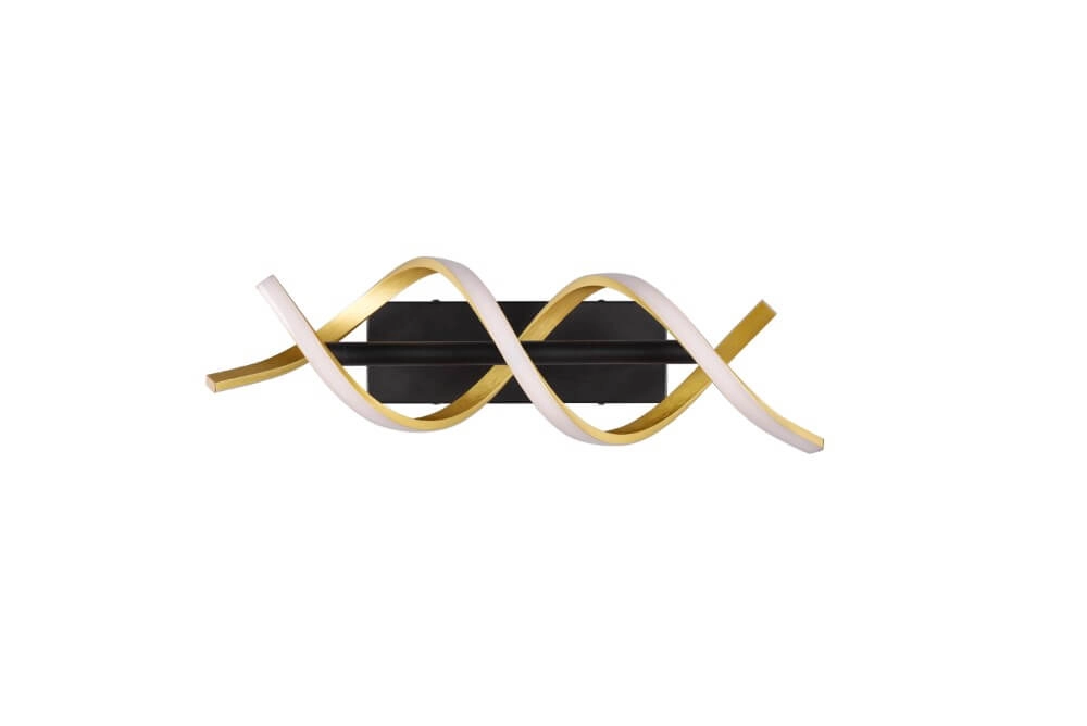 Design-Wandleuchte Sequence schwarz mit gold Trio 4017807541861
