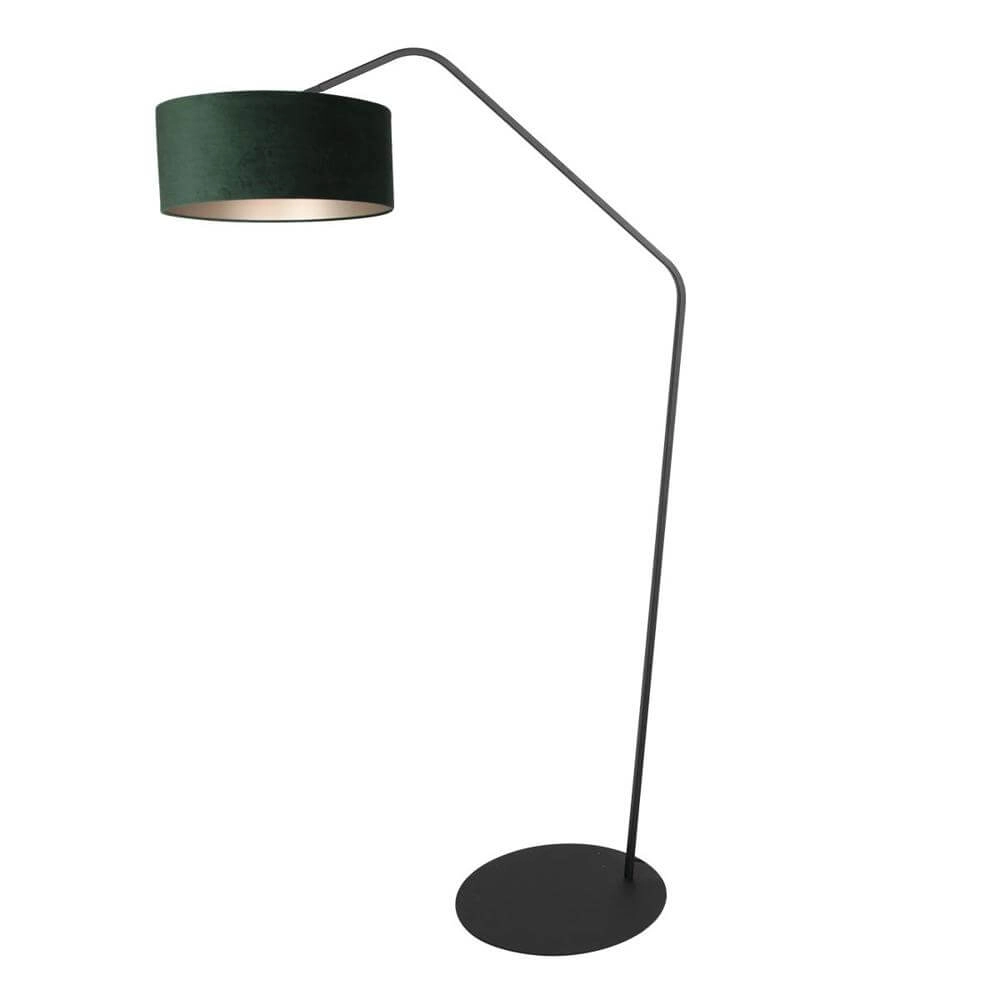 Stehlampe Zig-Zag schwarz mit grünem Schirm Ø 50cm Steinhauer 8712746179279
