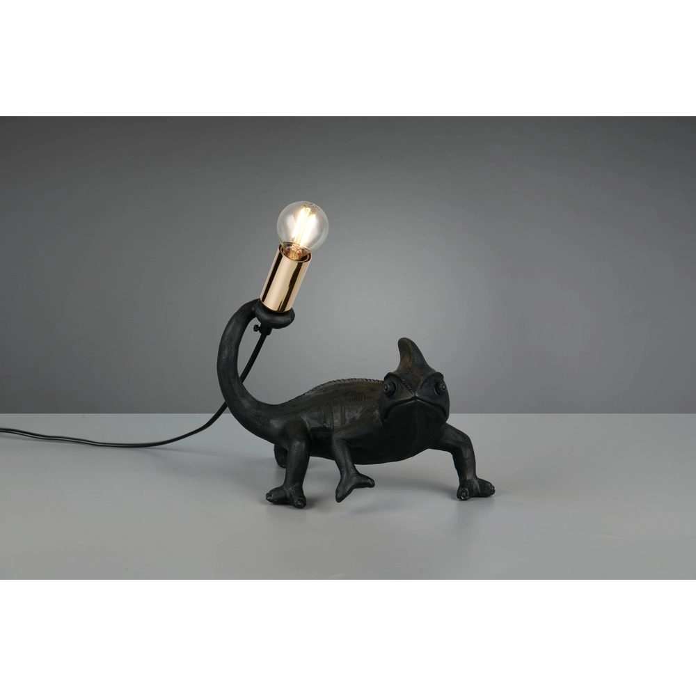 Tischlampe Crawly Eidechse Schwarz Trio 4017807668100