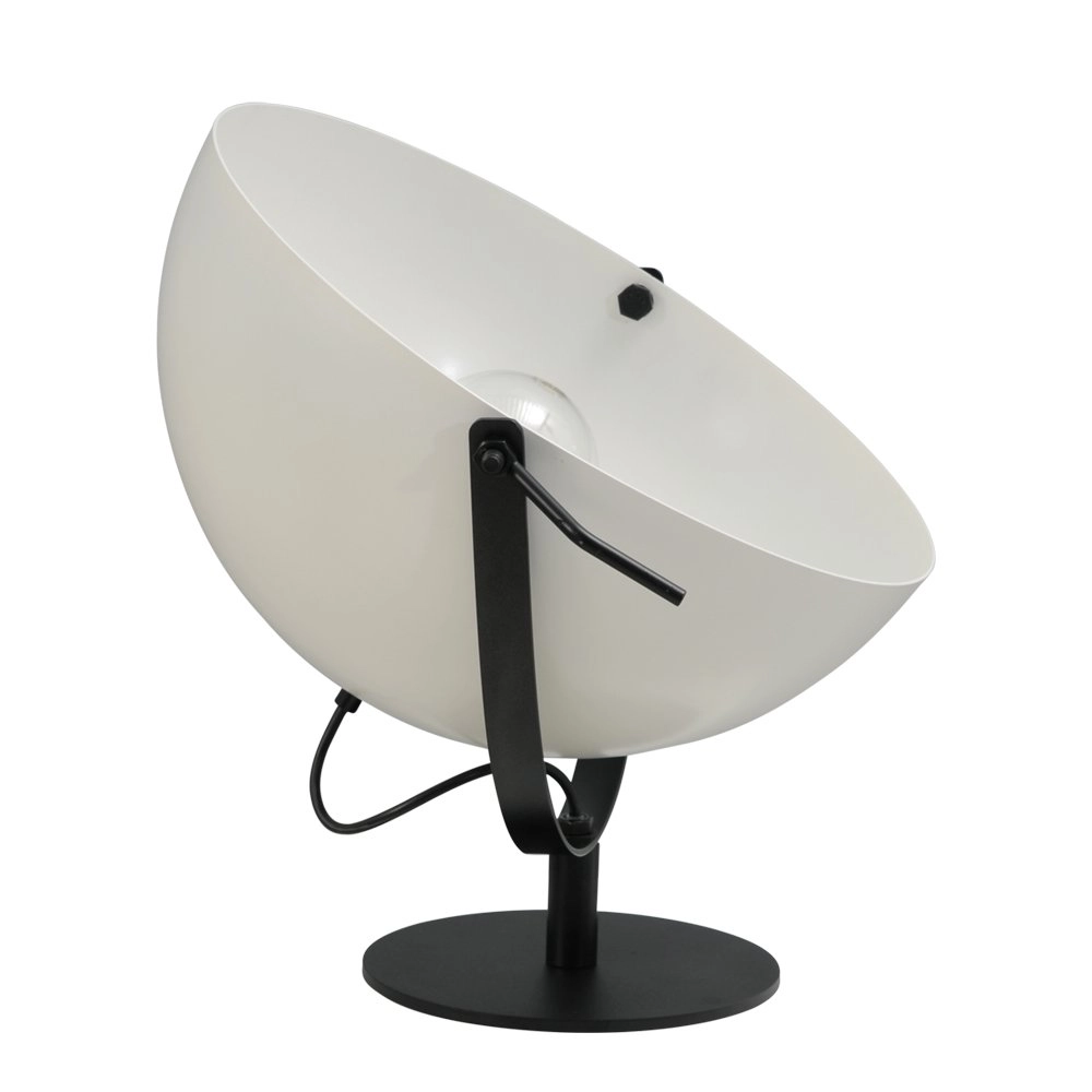 Tischlampe Industria schwarz mit weiß