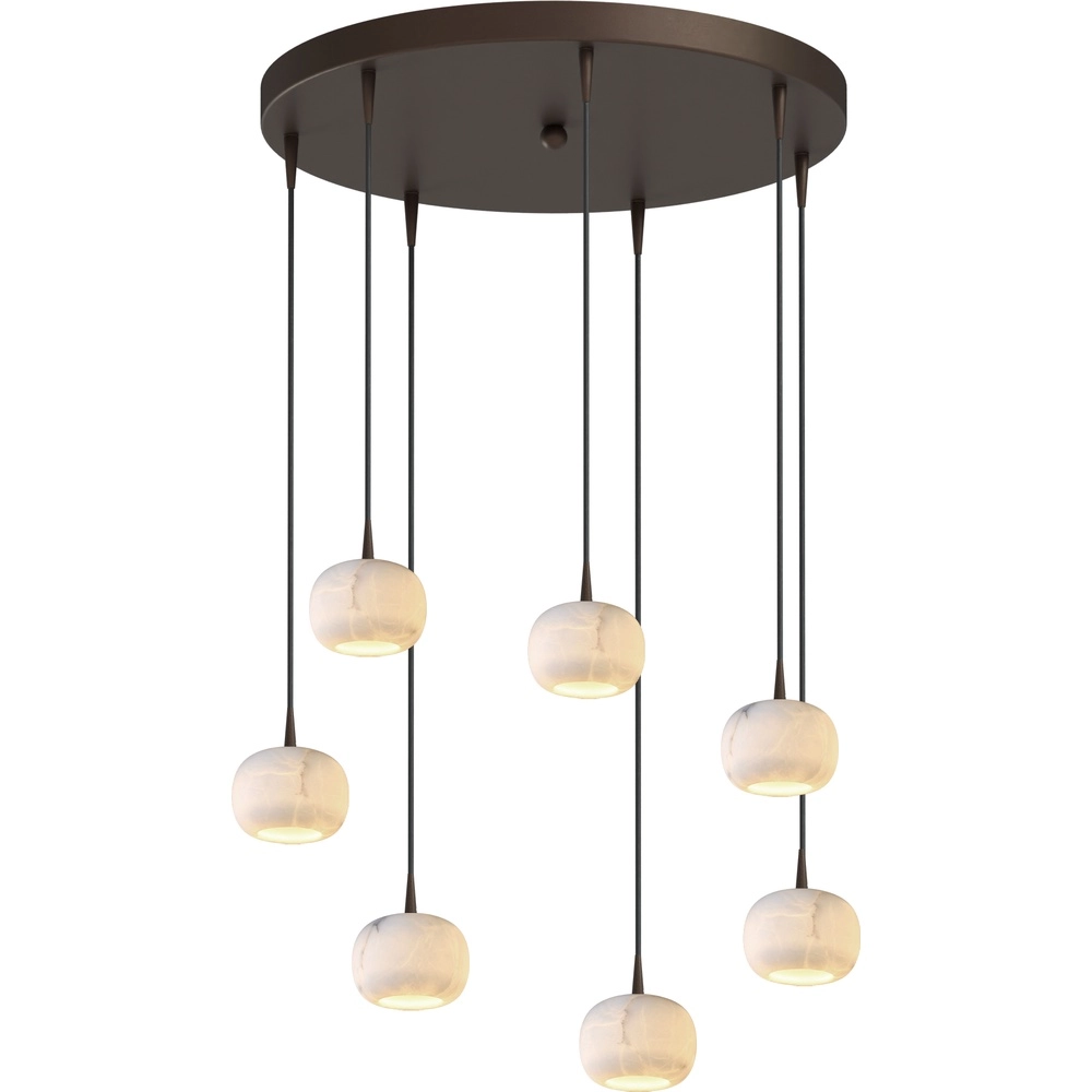 Design-Pendellampe Alta 7-Glas Kakao
