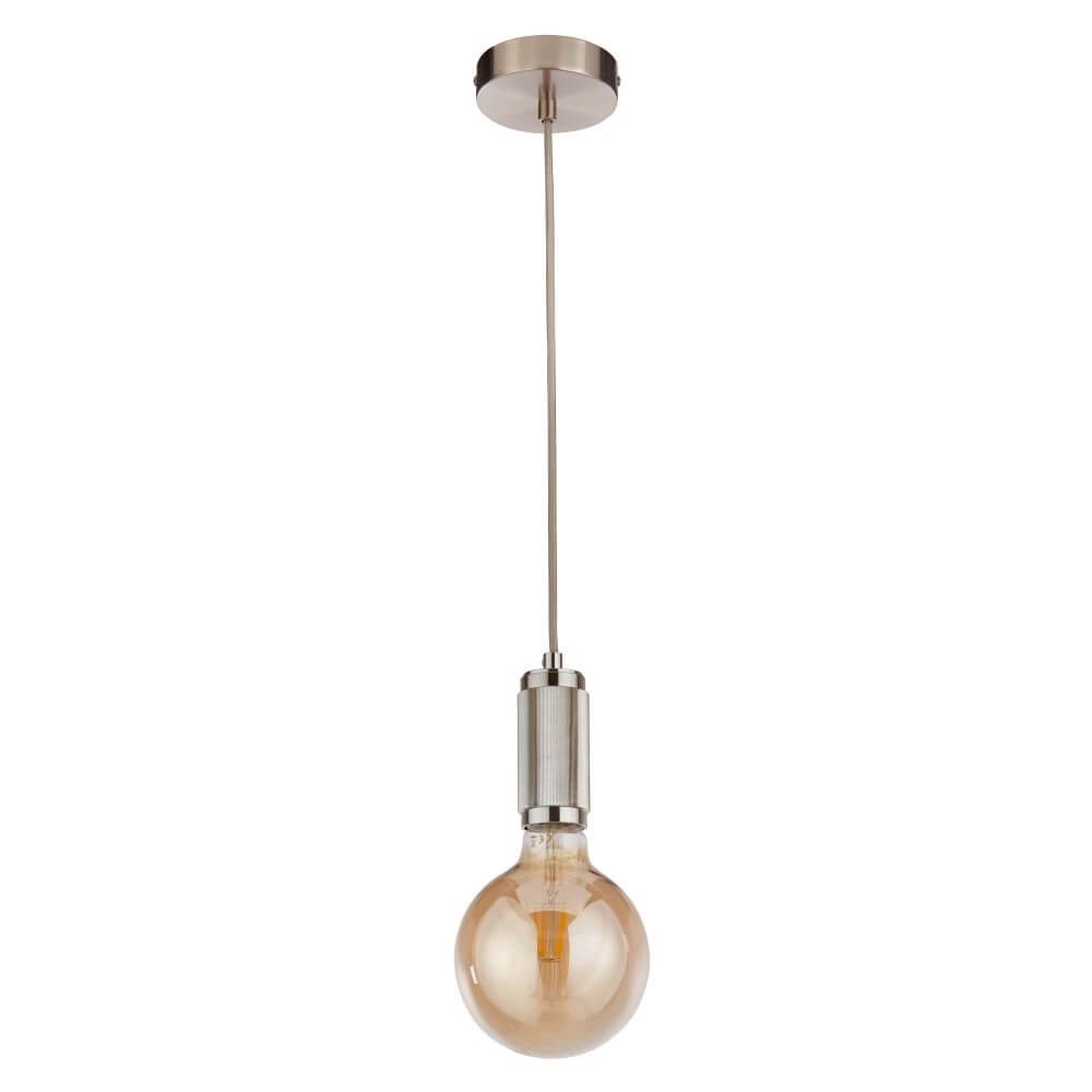 1-flammige Hängelampe Suspension Silber