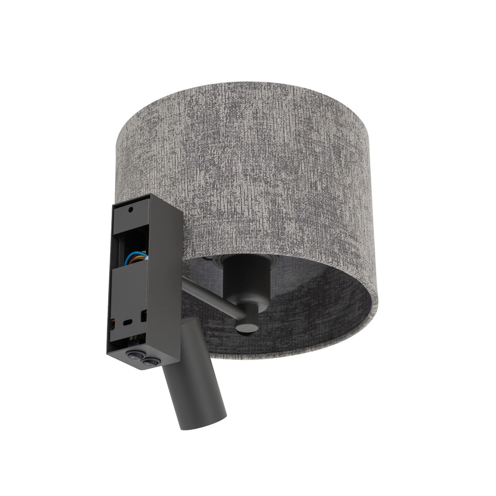 Wandlampe grau Lago mit Tischlampenschirm Lyora 5903139116770