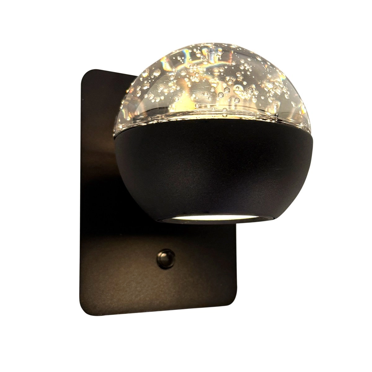LED-Wandlampe Belluno Schwarz mit Glas – dimmbar Steinhauer 8712746183948