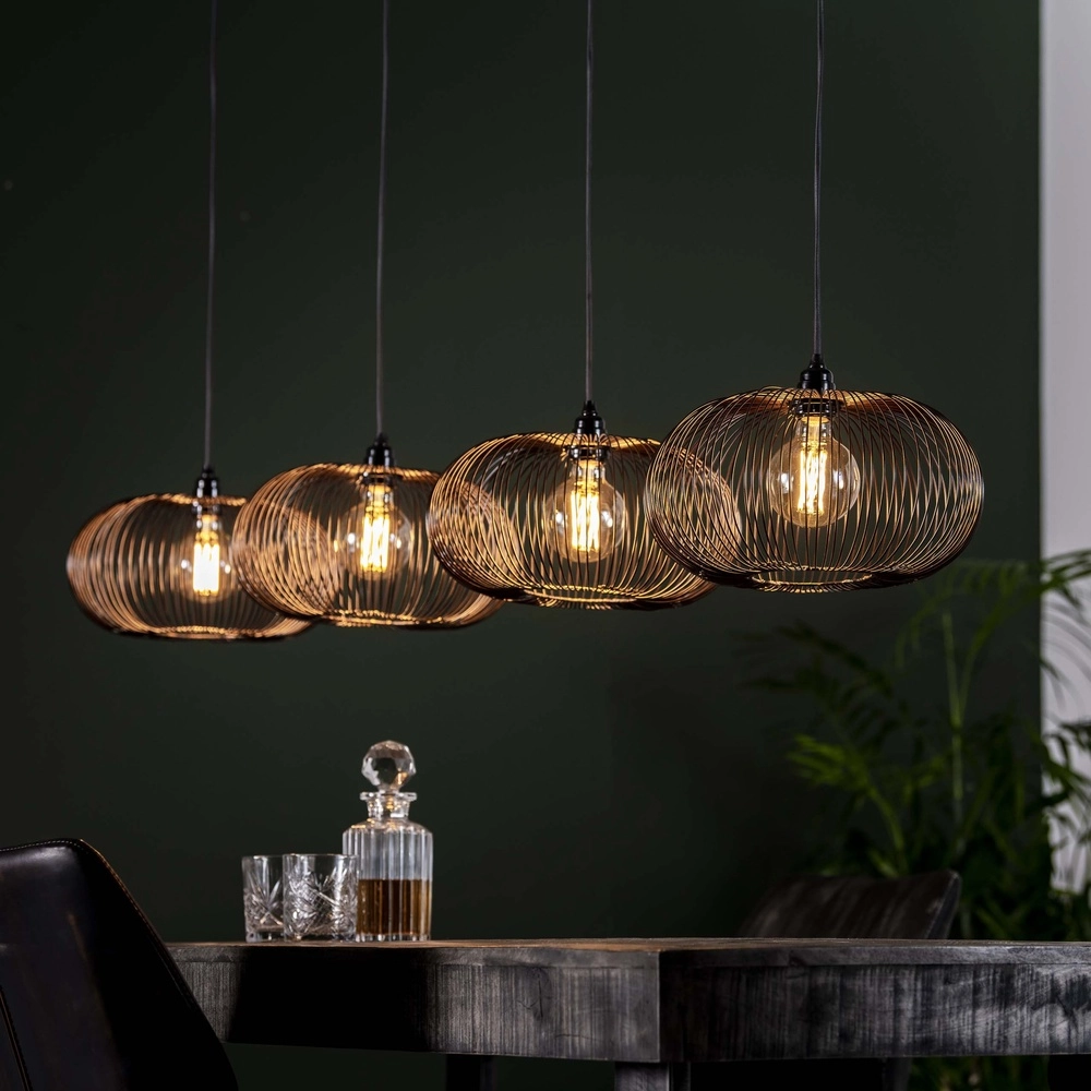 4-Licht Pendellampe Copper Ø 35cm Lyora 8716803513266
