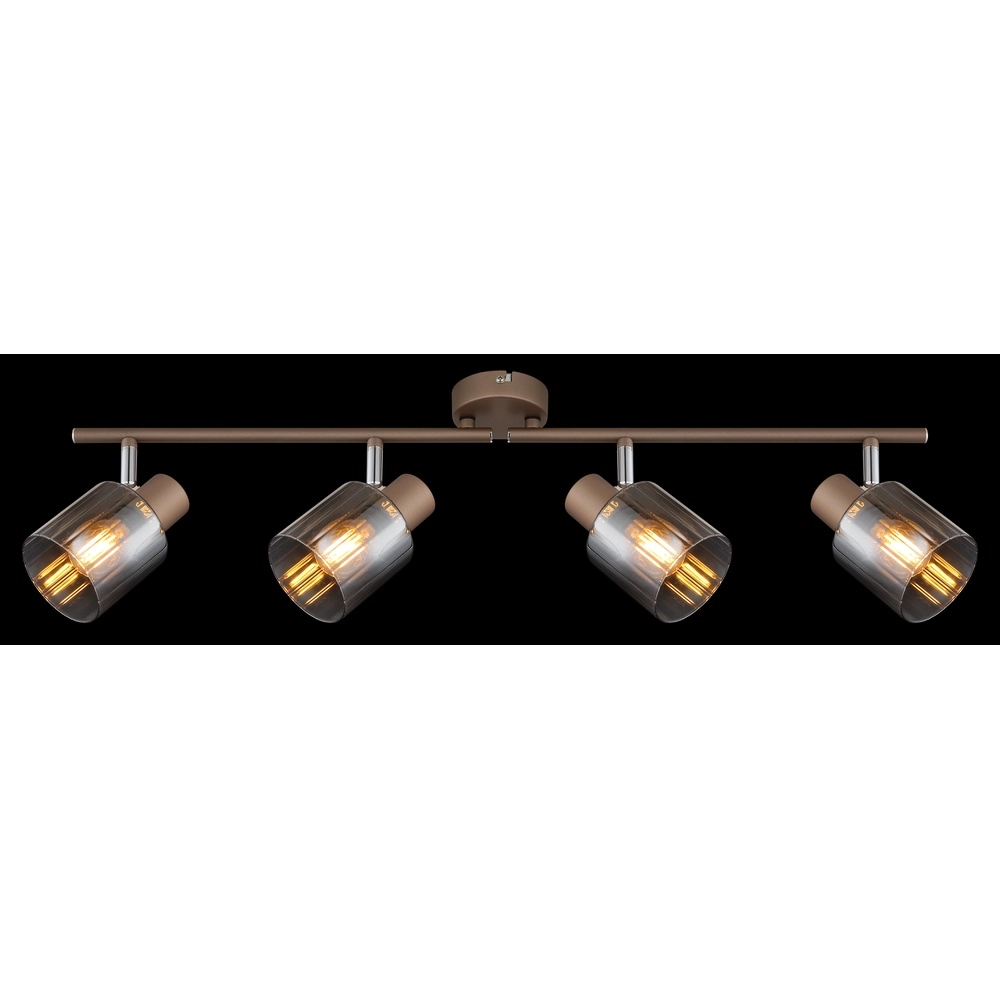 Deckenlampe Walton 4-helles Kaffeebraun Globo 9007371580187