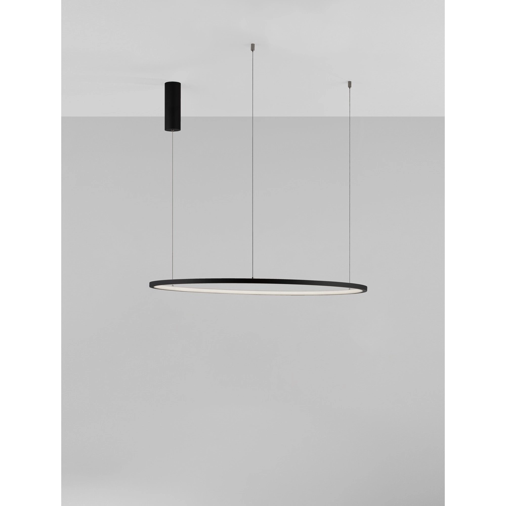 Runde Pendelleuchte Tarquin schwarz Ø 80cm Lyora 5212017438300