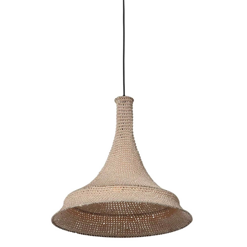 Ø 60cm Hängelampe Marrakesch aus braunem Seil