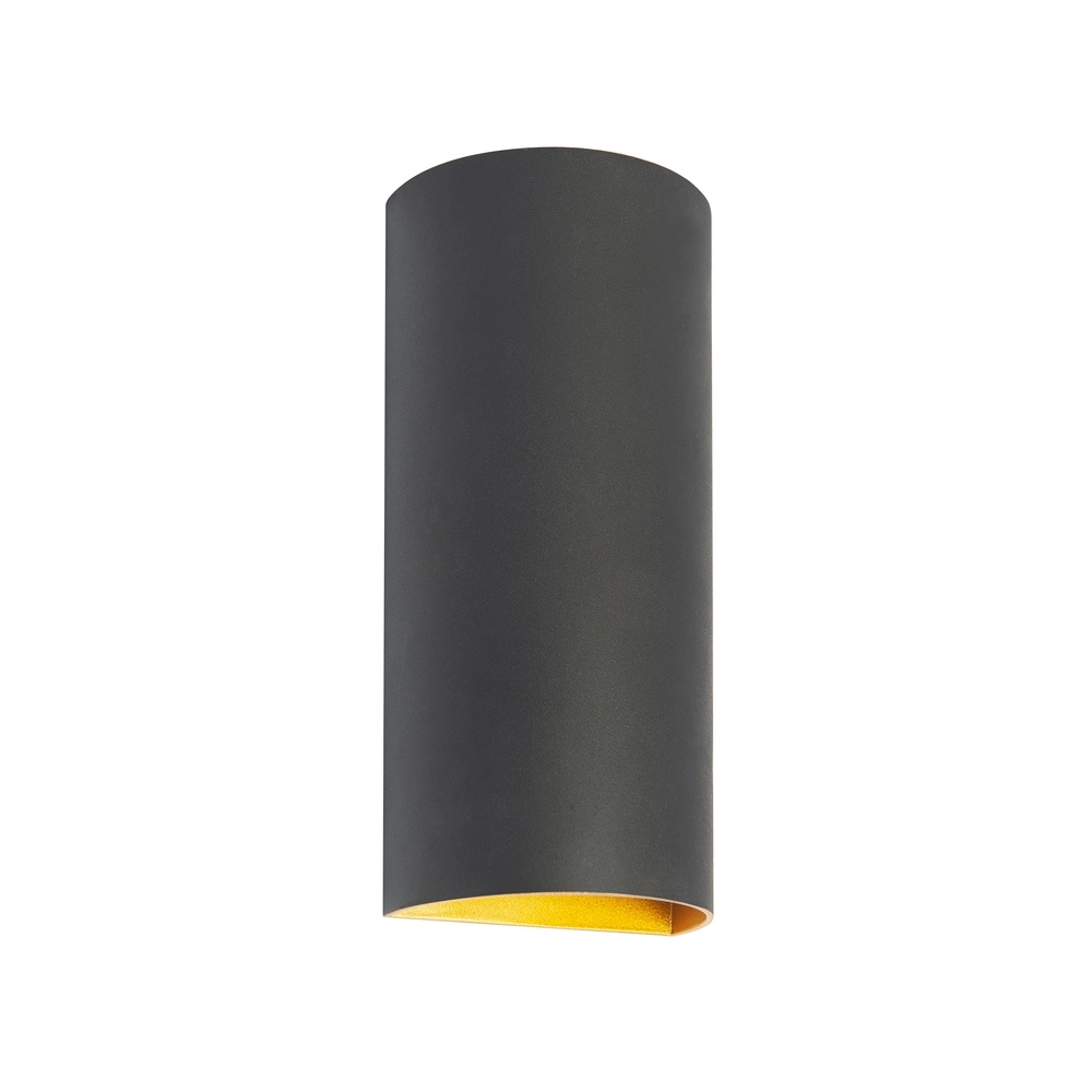 Design-Aufbaustrahler Hera Up Down Rundes Schwarz mit Gold Highlight 8718379044960