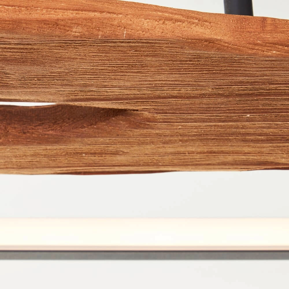 Deckenleuchte schwarz mit Holz Chaumont 100cm Brilliant 4004353435270