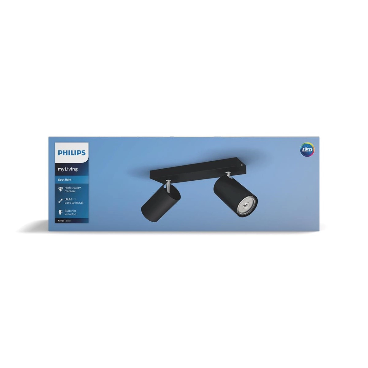 Leuchte Kosipo 2-flammig schwarz Philips 8718696164907