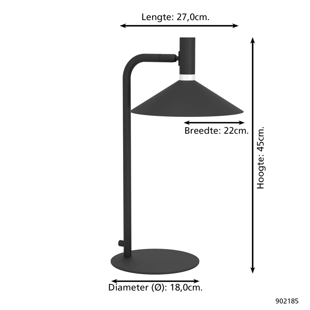 Tischlampe Conomavilla-Z Smart Schwarz Eglo 9008606360611