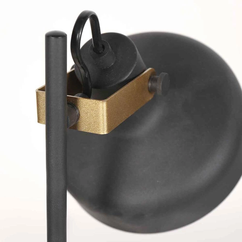 Tischlampe Prato schwarz mit gold Steinhauer 8712746176391