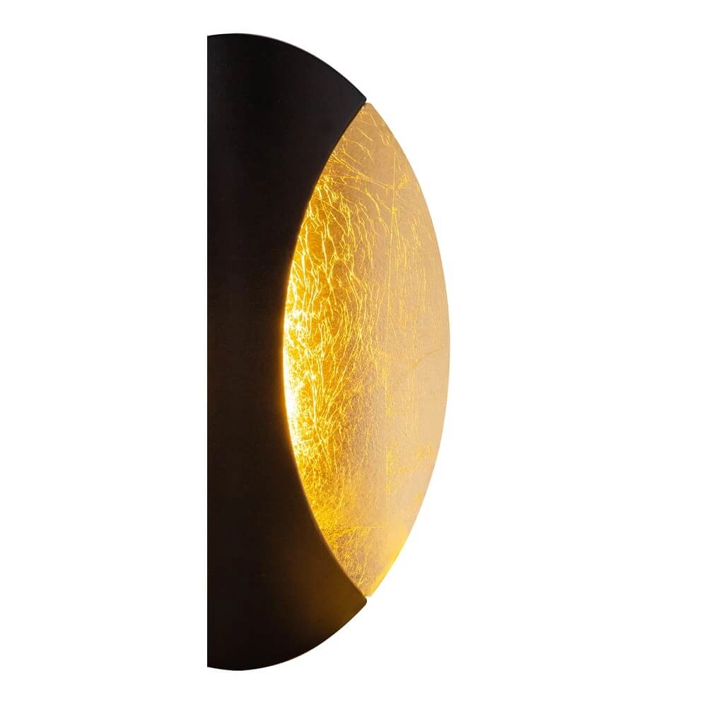Design-Wandleuchte Alexandra schwarz mit gold Globo 9007371395453