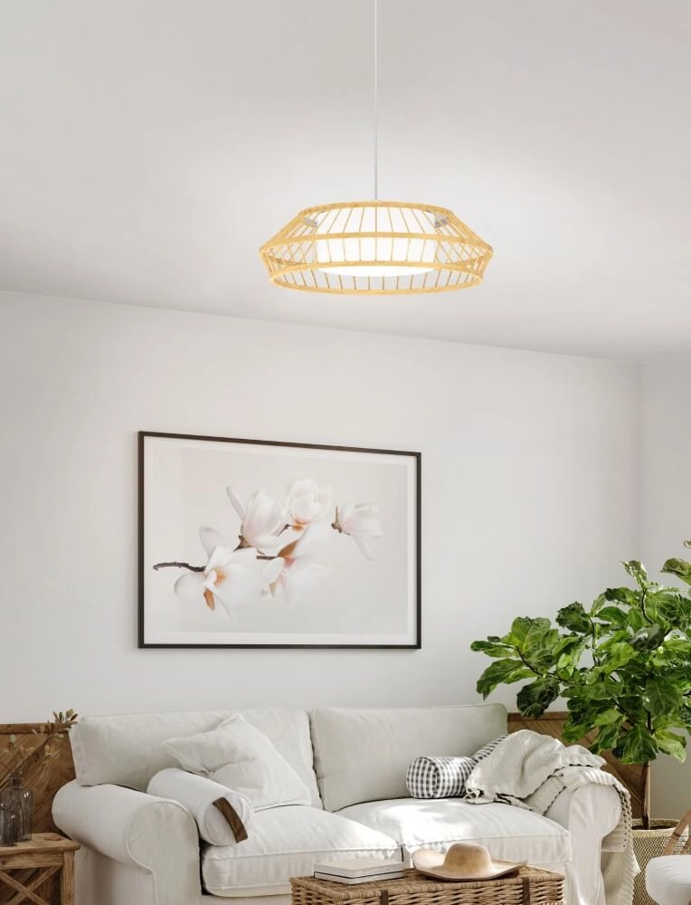 Hängelampe Yuku-Z Holz Ø 46cm Eglo 9008606274055