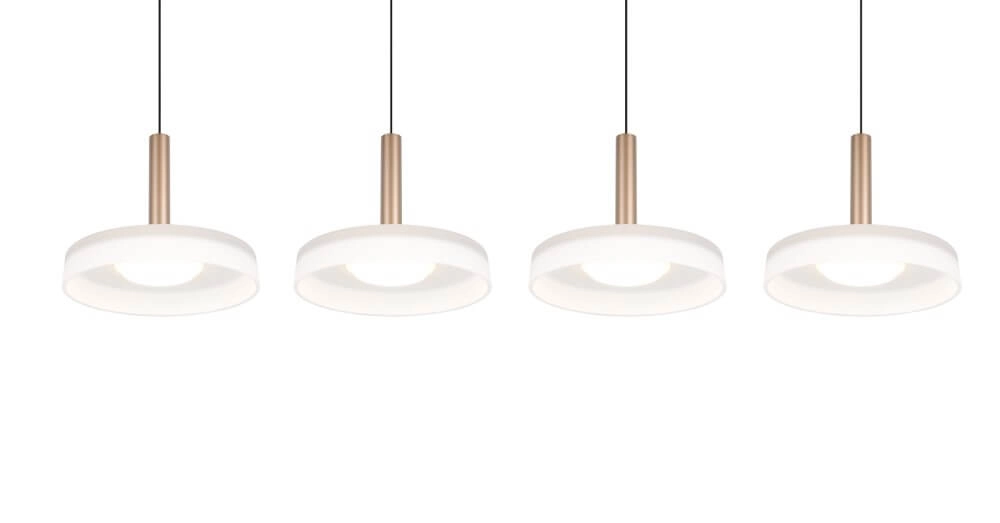 4-flammige LED-Hängelampe Celeste weißes Glas Trio 4017807627404