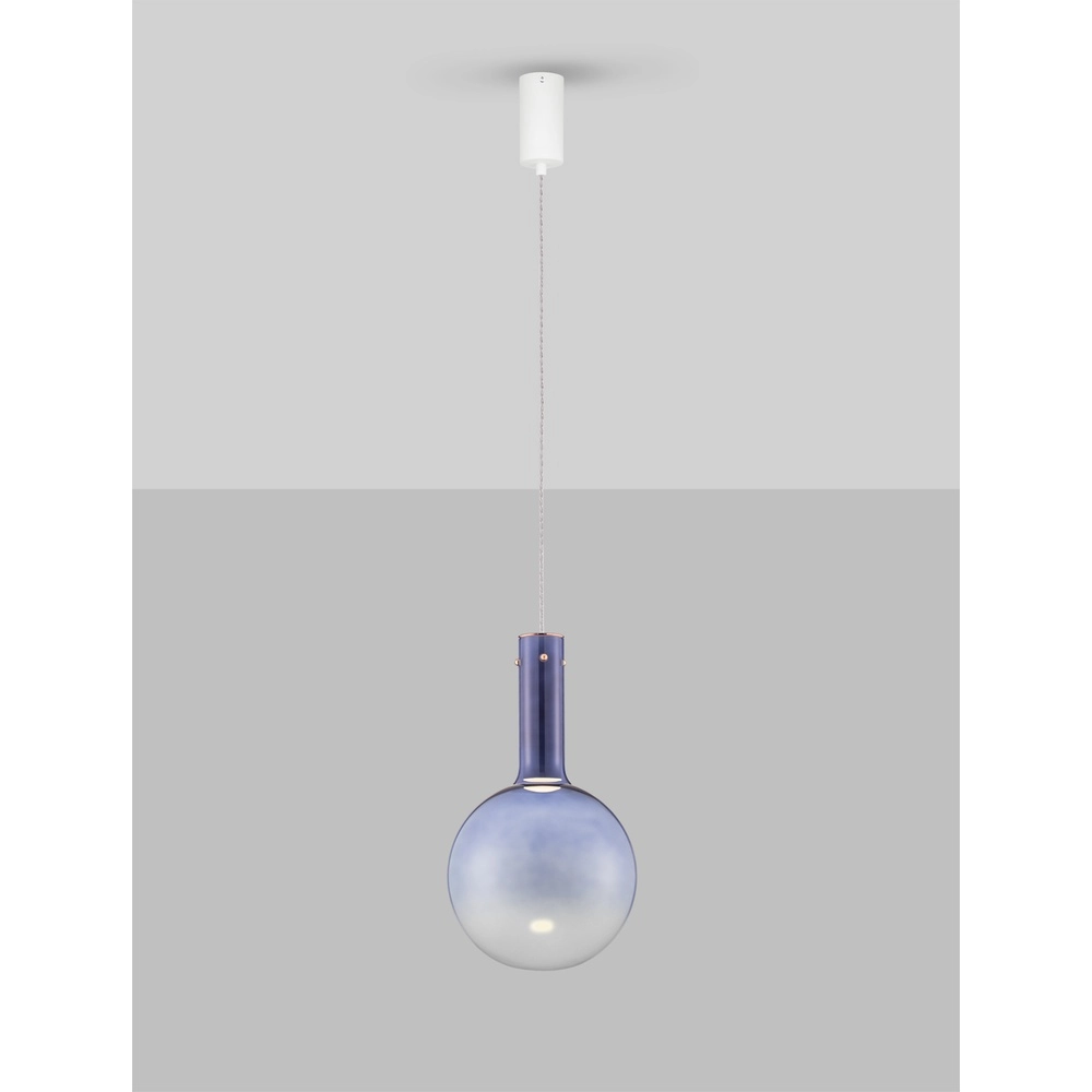Pendelleuchte Nostos blaues Glas Lyora 5212017461131