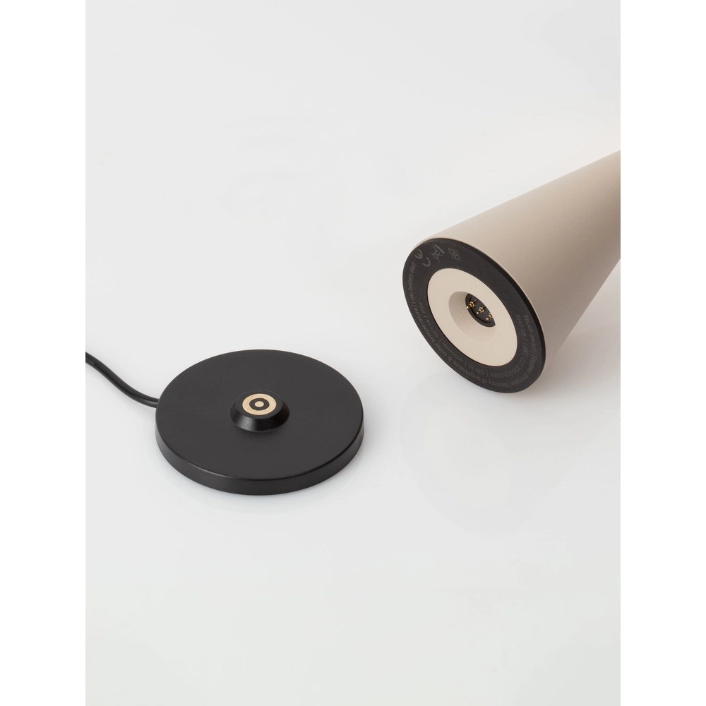 Design-Tischleuchte Grigio sandbraun Lyora 5212017479075