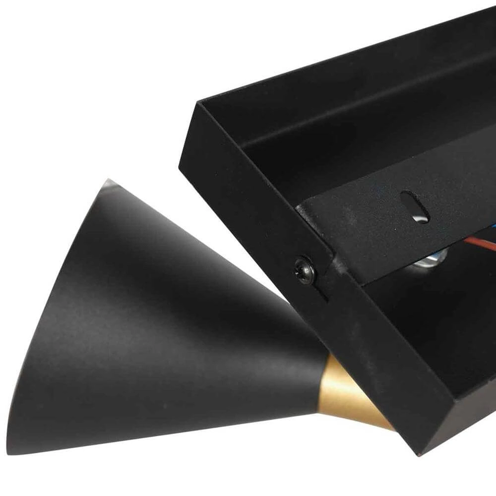 Design-Deckenleuchte Preto Schwarz mit goldenem Double Steinhauer 8712746176292