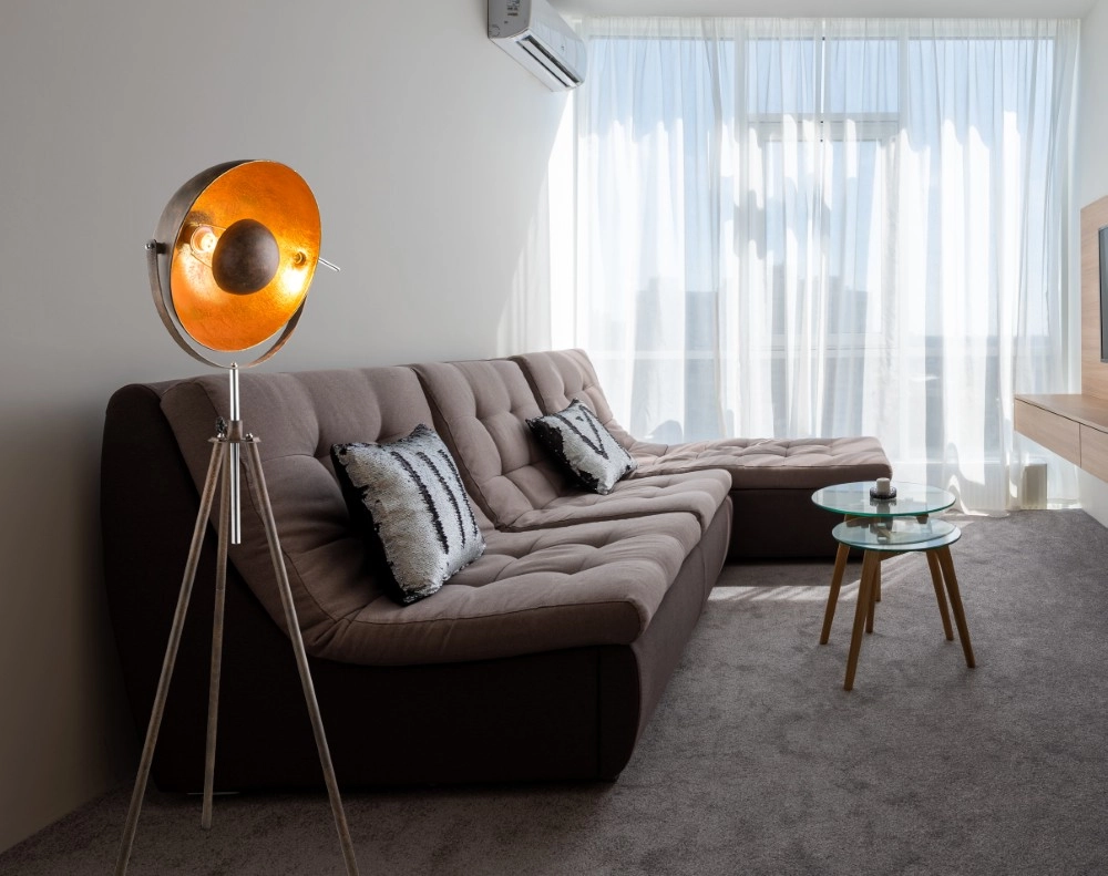 Stativ-Bodenlampe Xirena I Rostbraun Globo 9007371351152
