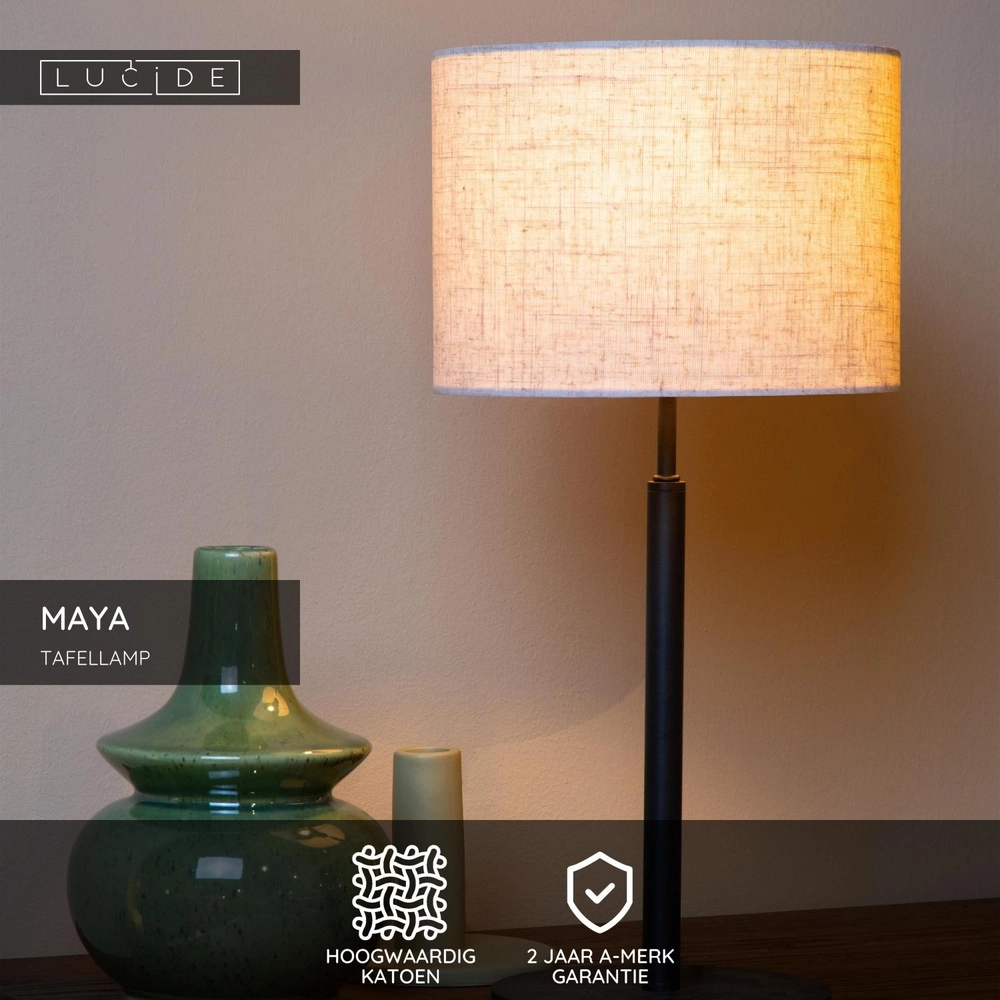 Tischlampe Maya Sahne Lucide 5411212452610