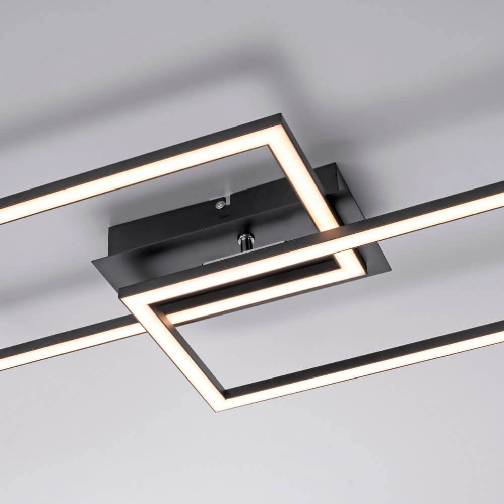 Schwarze Deckenlampe Iven mit LED Paul Neuhaus 4043689981983