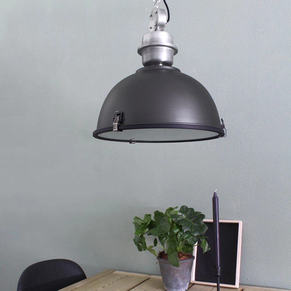 Pendelleuchte Bikkel schwarz mit Metallgrau Steinhauer 8712746100068