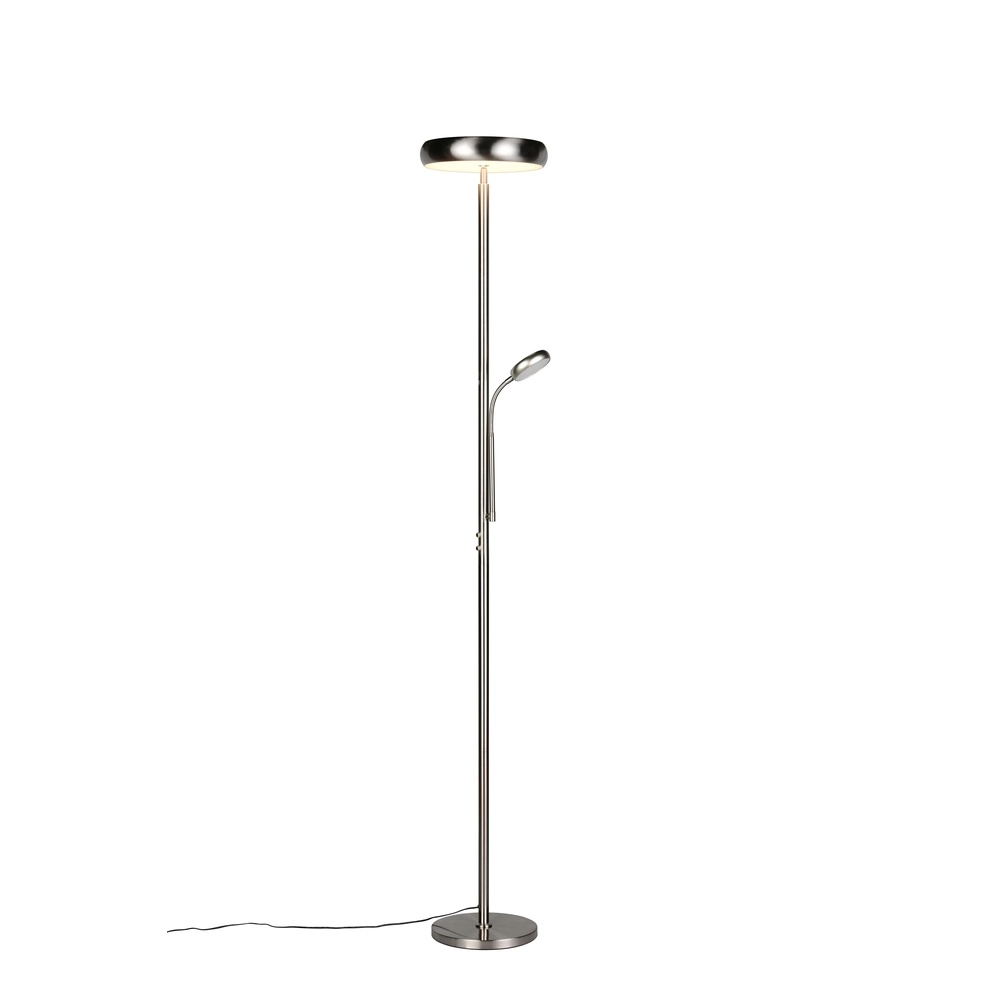 Stehlampe Palermo Nickel mit Leselampe Trio 4017807641370