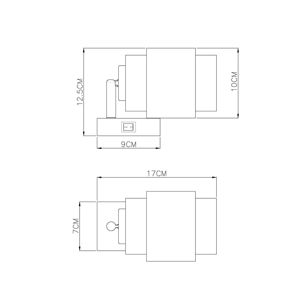 Design-Wandlampe Milley Schwarz Globo 9007371580347
