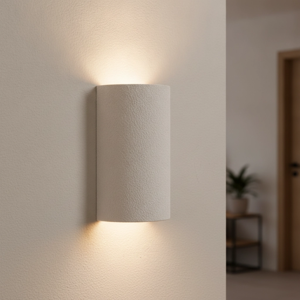Runde Wandleuchte Luz weiß