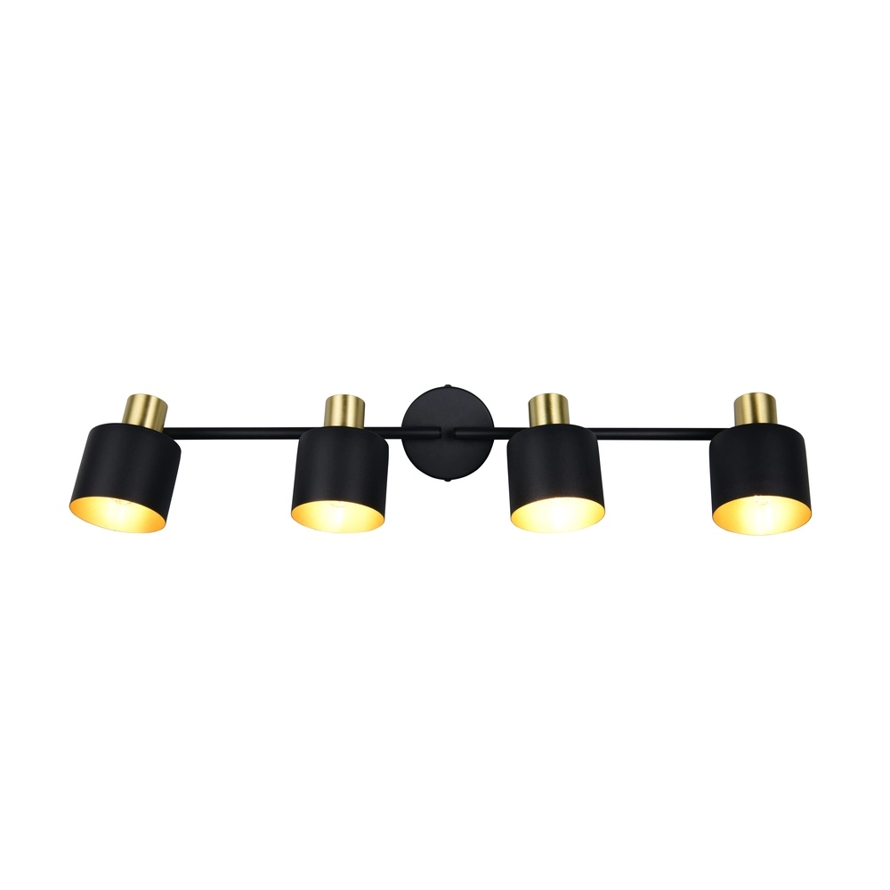 Deckenlampe Eva 4-flammig schwarz mit gold Trio 4017807654677