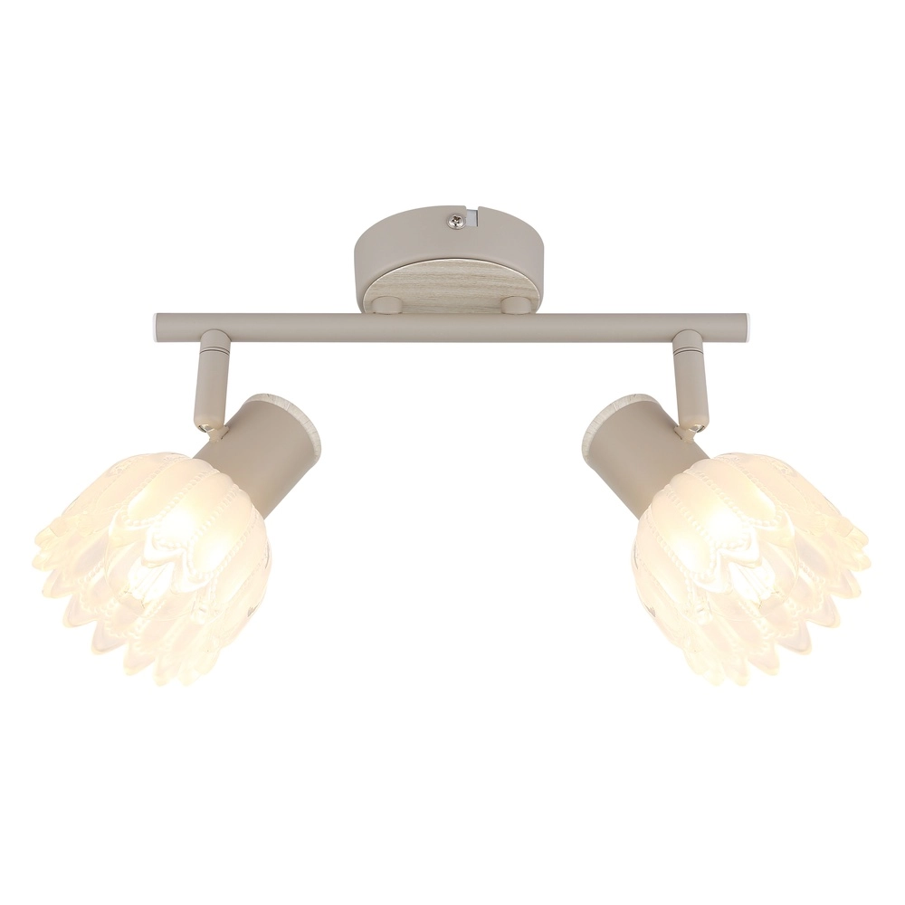 2-flammiger Deckenstrahler Planta sandbraun Globo 9007371569939