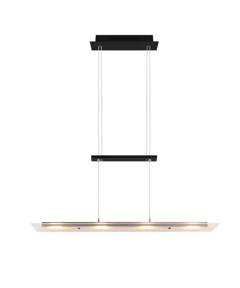 Hängelampe aus Glas Milos Schwarz Trio 4017807588286