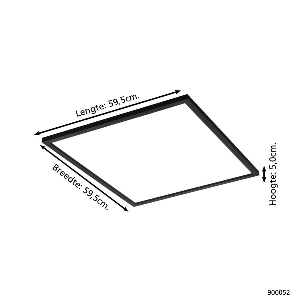 Deckenlampe Zigbee Salobrena-Z 59,5x59,5cm schwarz Eglo 9008606221882