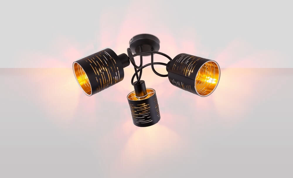 Deckenleuchte schwarz Tunno 3-flammig Globo 9007371386086
