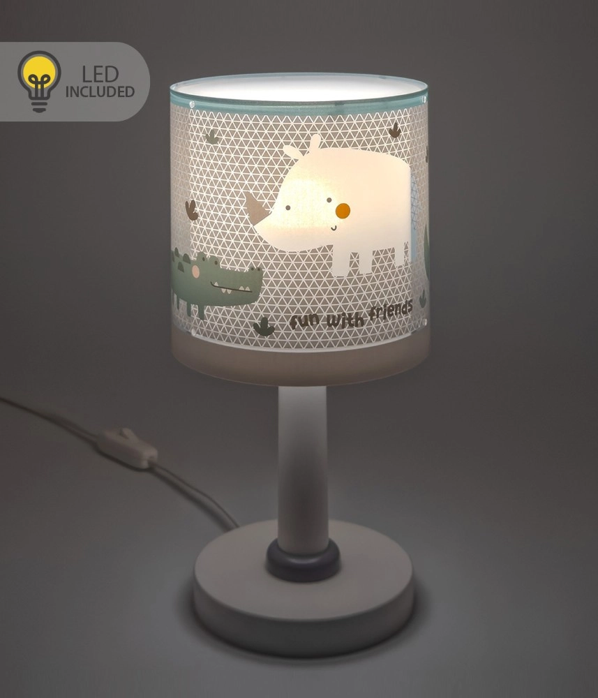 Tischlampe Rhino & Croco grau Dalber 8420406002279