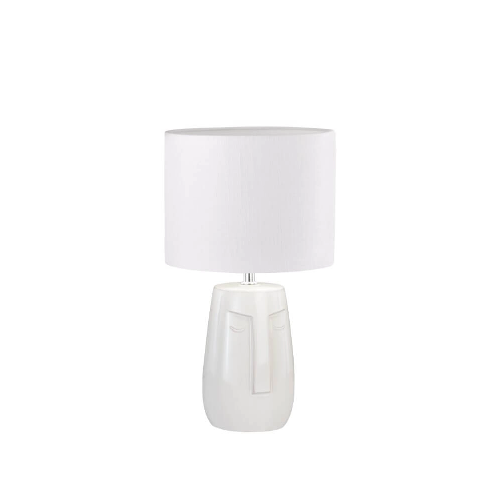 Tischlampe Face Ø 22cm weiß