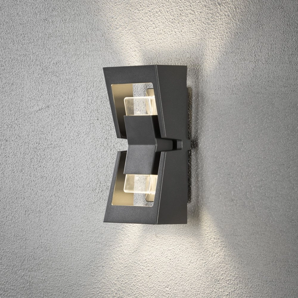 LED-Wandleuchte Potenza 2-Licht-Anthrazit KonstSmide 7318307971378