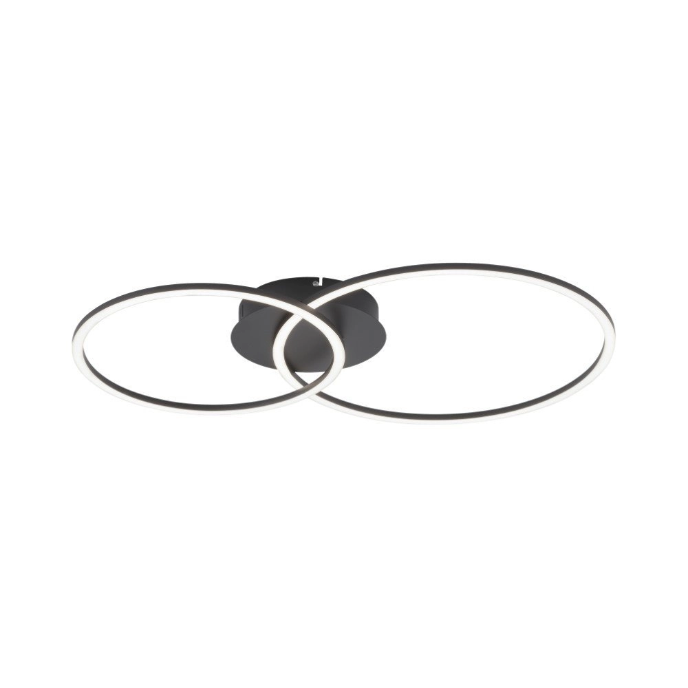 Deckenleuchte Ivanka 2-Ring schwarz Just Light 4043689970536