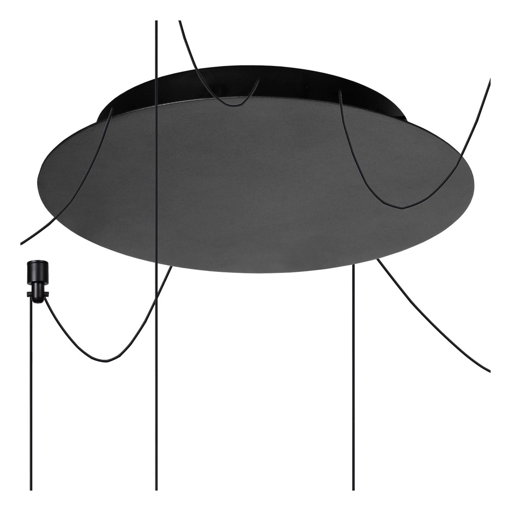 6-Licht Pendellampe Lorenz Design Schwarz Lucide 5411212740700